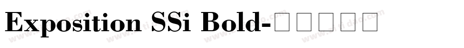 Exposition SSi Bold字体转换